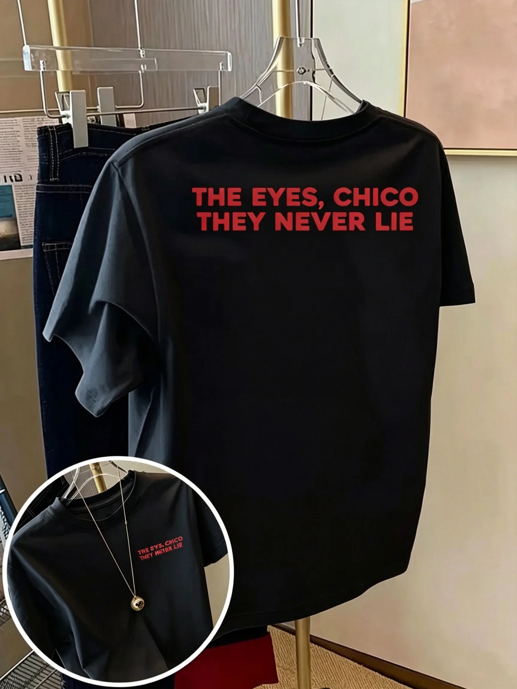 2026 Men Vintage Letter Back Front Double Side Text Print Oversized Loose Dark Gray Short Sleeve Streetwear Tee For Male Outfit