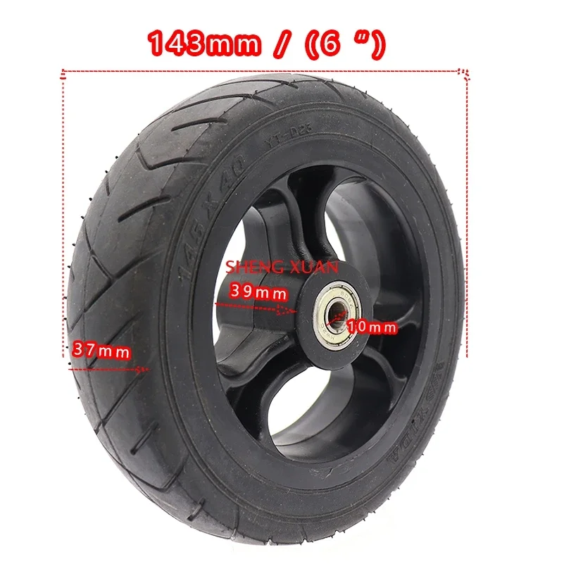 145x40 Solid Tire with Plastic Rim for Electric Scooter Fast Wheel F0, Jackhot Carbon Fiber Scooter 145x40 Solid Tire