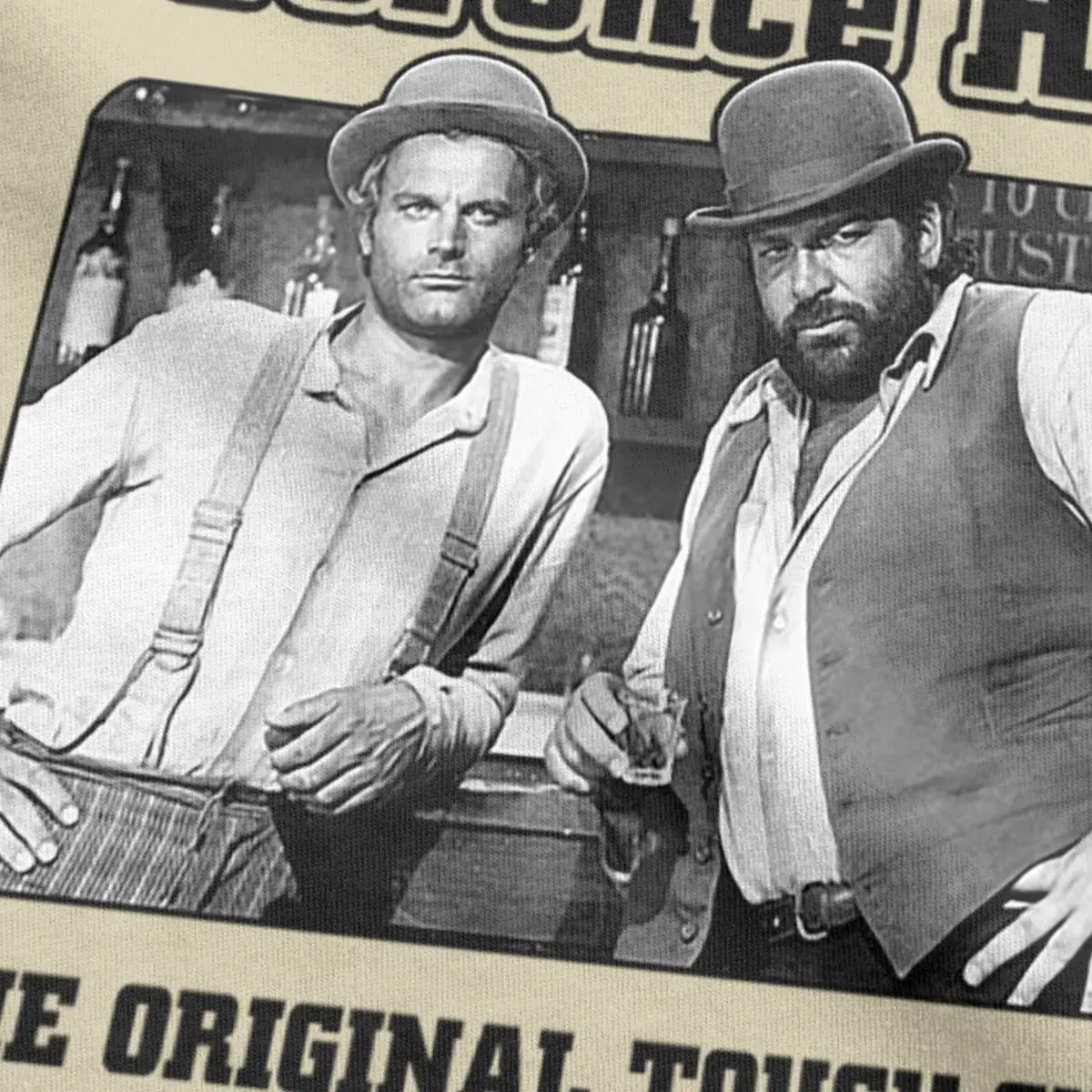 Humorous Bud Spencer Und Terence Hill T-Shirts for Men Round Collar Cotton T Shirts Short Sleeve Tee Shirt Plus Size Clothes