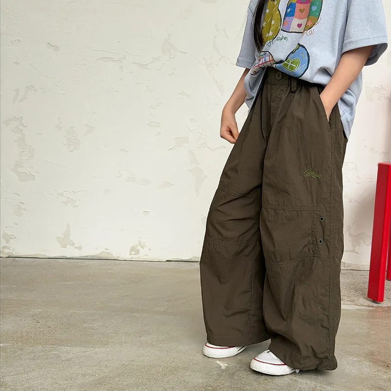 Children Summer Lightweight Wear-resistant Durable Outdoor Loose Pants for Boys and Girls Cool and Stylish Work Pants