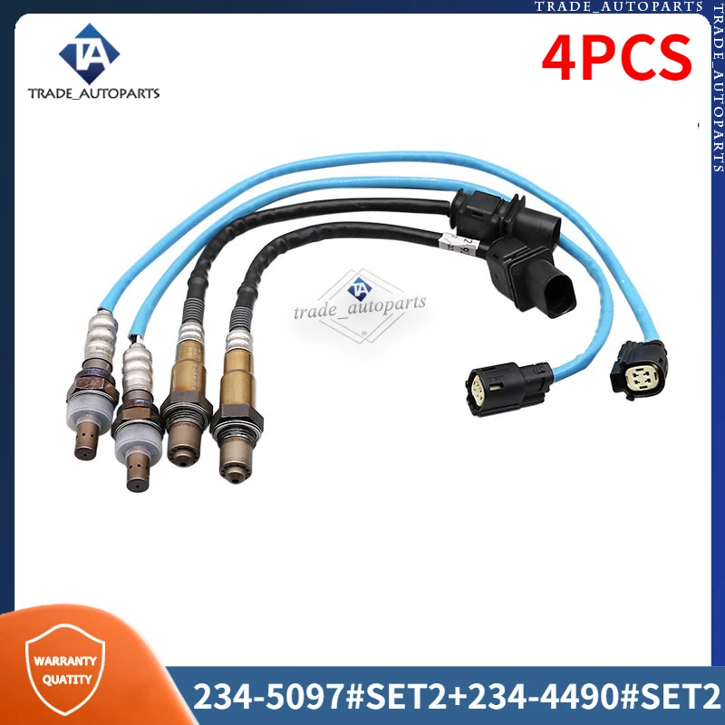 

234-5097 234-4490 Downstream & Upstream Lambda Oxygen Sensor 4Pcs For 2011 2012 2013 2014 Ford Mustang 5.0L 5.4L 5.8L BE5Z9G444A