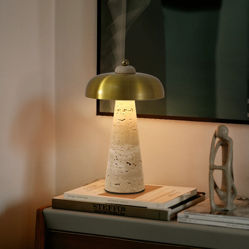 

Rechargeable Yellow Cave Stone Desk Lamp with Three Levels of Brightness Adjustment monochrome Light 3300-3500K 5W Table lamp
