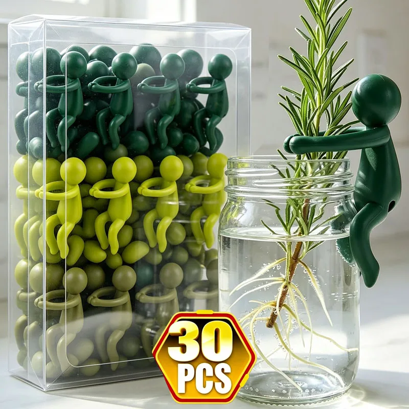 2/30pcs Cute Plant Stand Plastic Plant Support Pile Greenhouse Arrangement Fixed Rod Indoor Flower Plant Vine Climbing Bracket