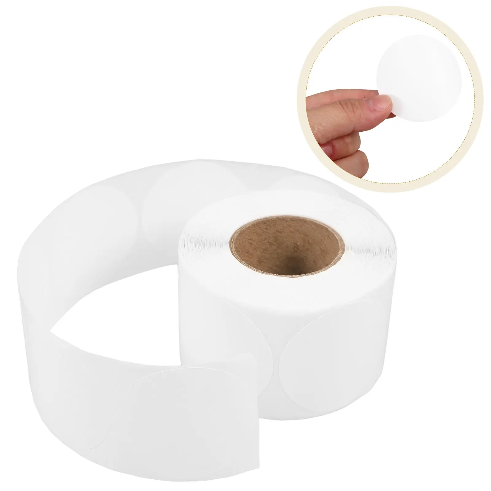 

Thermal Printer Labels Round Printable Self Adhesive Water Oil Resistant Label Paper for Office Supply