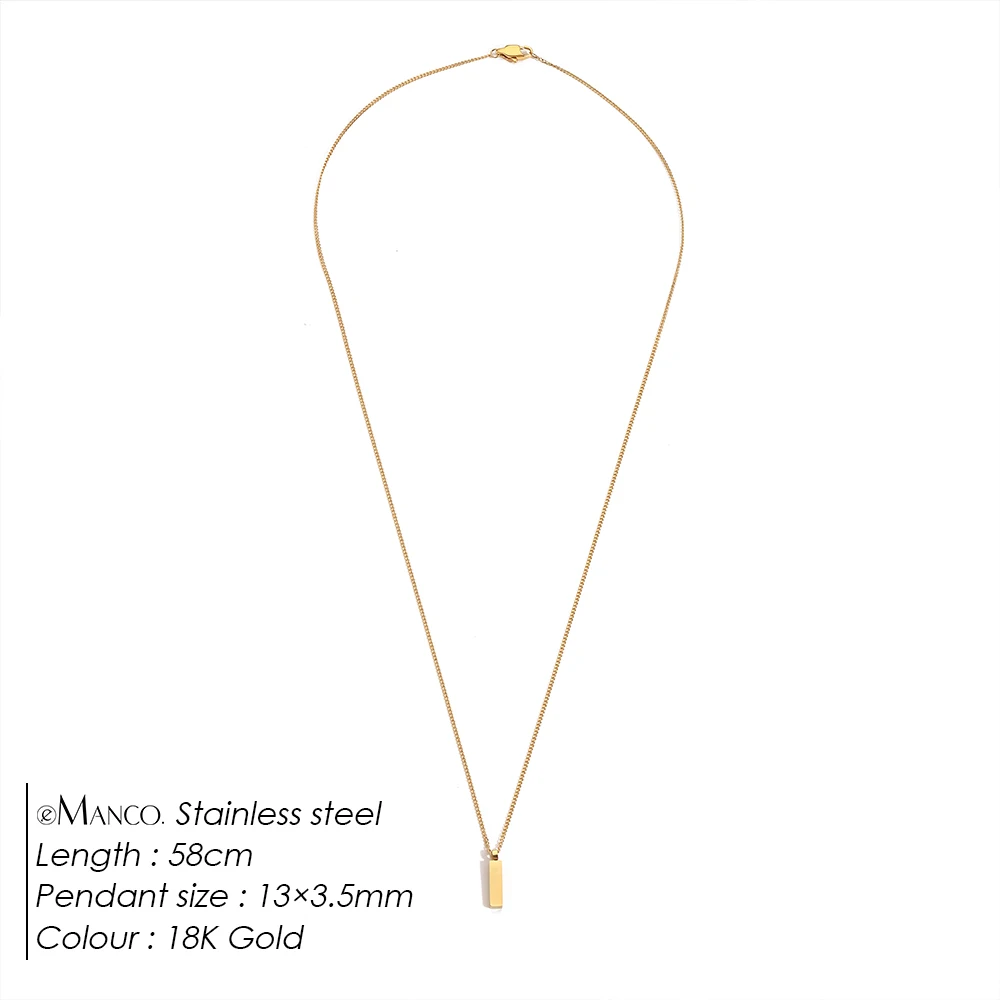 Men's Minimalist Pendant Necklace, Personalized Gift