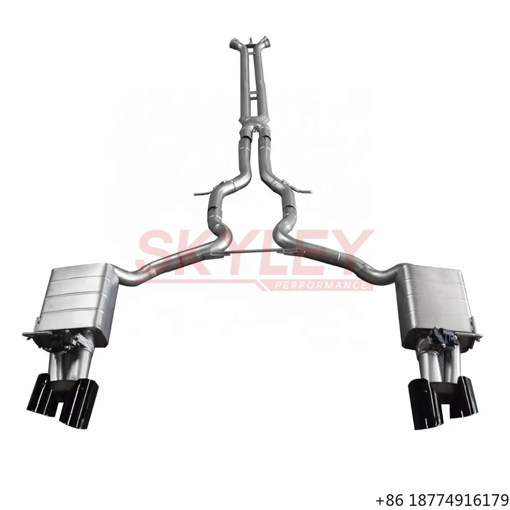 

Автомобильная выхлопная система Catback для 971 2.9T, полированная выхлопная труба из нержавеющей стали, 100% совместимость