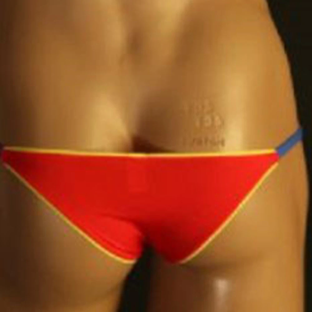 Mens G-String สวมใส่เกย์น้ําแข็งด้านในต่ํากางเกงชั้นในชายบิกินี่ Rise กางเกงเซ็กซี่ถุงน่องผ้าไหมเสื้อผ้า T-Back นูน