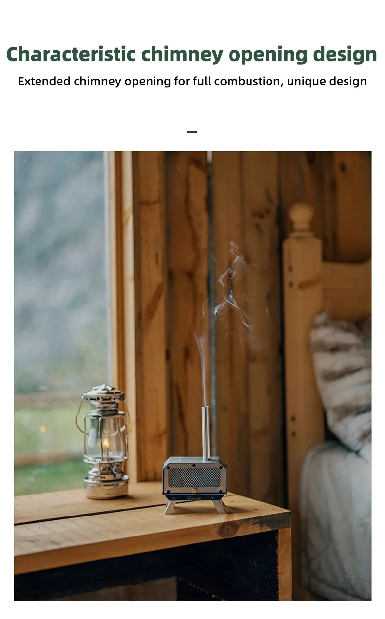 GOOUT STRINGHILL Mini-Holzofen für Outdoor-Camping, Räucherstäbchenhalter, Faltbarer Tragbarer Ofen, Desktop-Moskito-Räucherstäbchenbrenner für Zuhause – Detail 4