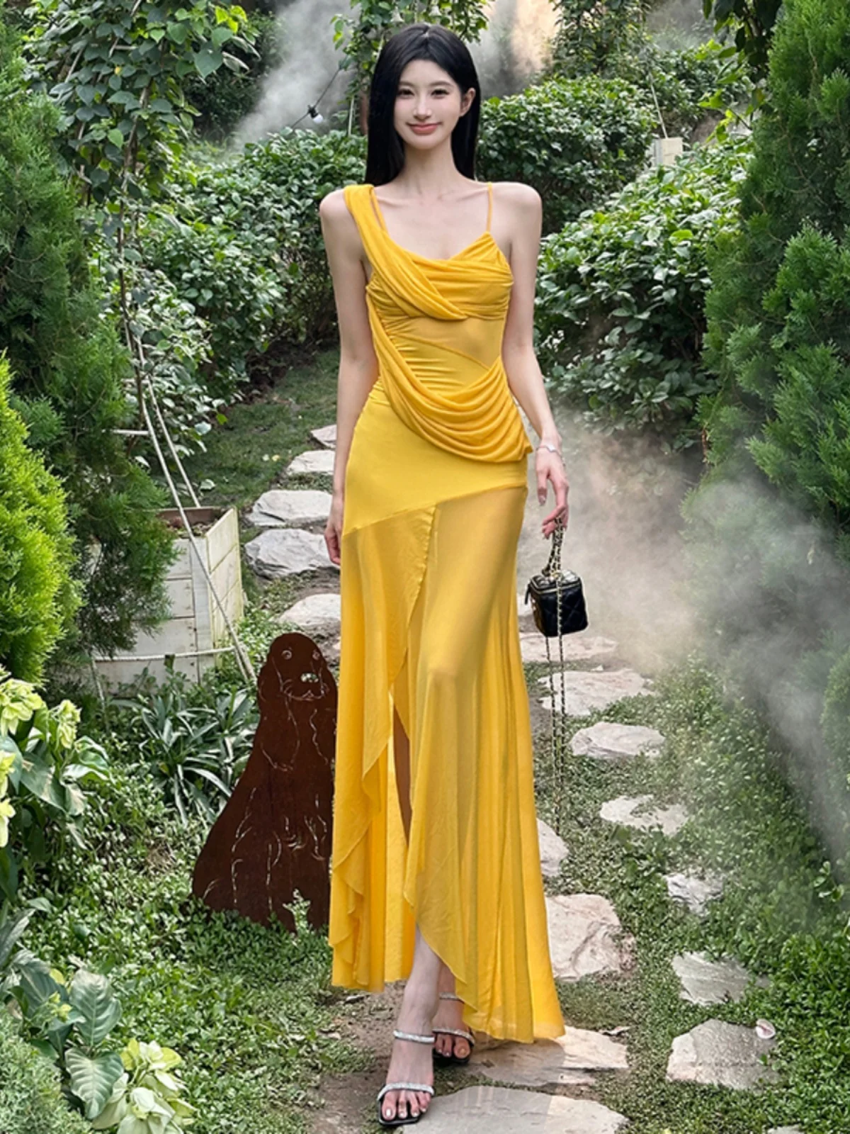 

Dresses Womens Vacation Autumn Winter Long-Sleeved Tweed Houndstooth Checked Plaid Notched Lapel Buttoned Single-Breasted Tender