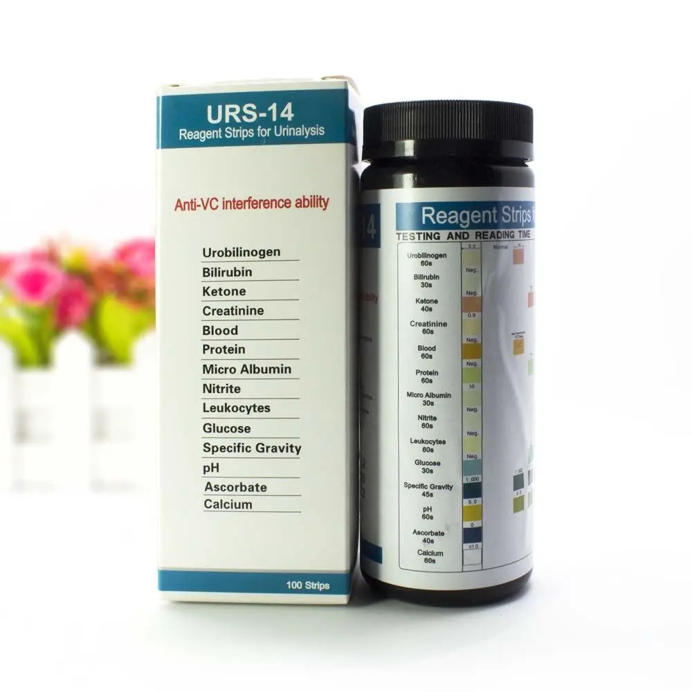 Professional Urobilinogen Nitrite Protein Test Strips 14 Parameter Urine PH Test Strips 14-in-1 Urinalysis