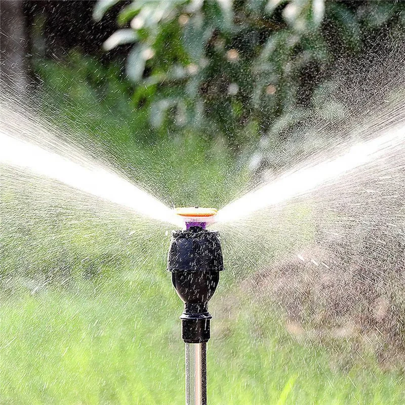 ABFW Telescopic Automatic Rotating Sprinkler Tripod Irrigation Artifact with One Sprinkler and Two Nozzles