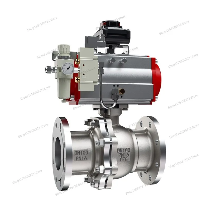 Pneumatic Ball Valve Stainless Steel Flange High Temperature Explosion-proof Emergency O-type Cut-off Regulating Steam Switch