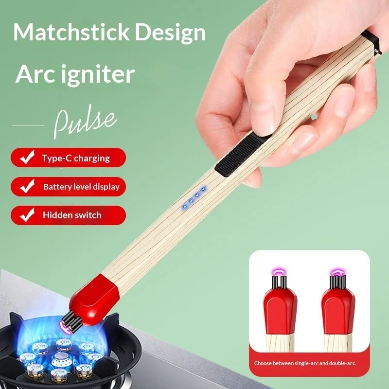 Nostalgic simulation match charging aromatherapy igniter, arc matchstick, ultra long handle, portable for home use