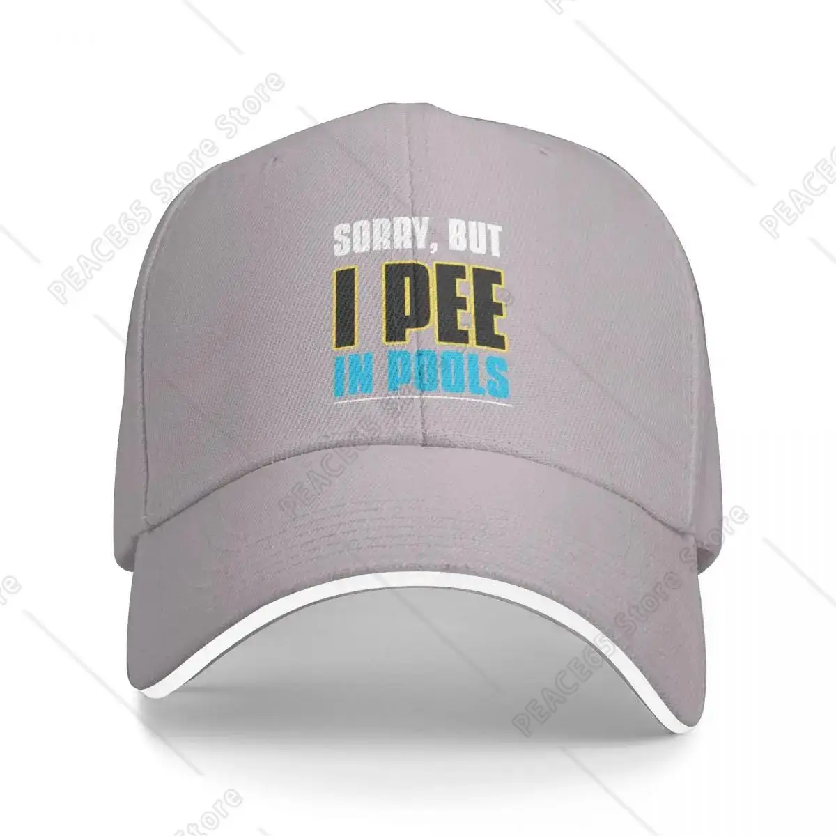 

I Pee In Pools Sorry But Funny Swimmer Baseball Cap Foam Party Hat Golf Men Women Party Pool One Size Outdoor