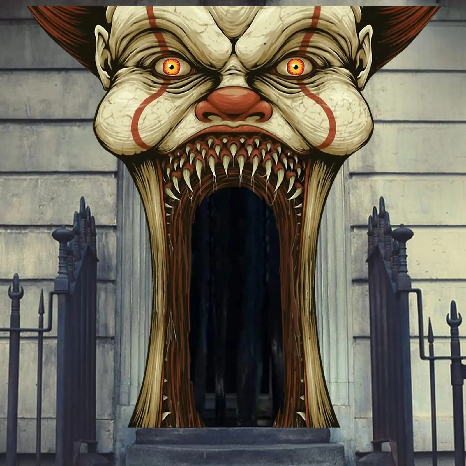 

Halloween horror atmosphere vampire banner background ghost festival banner layout supplies clown