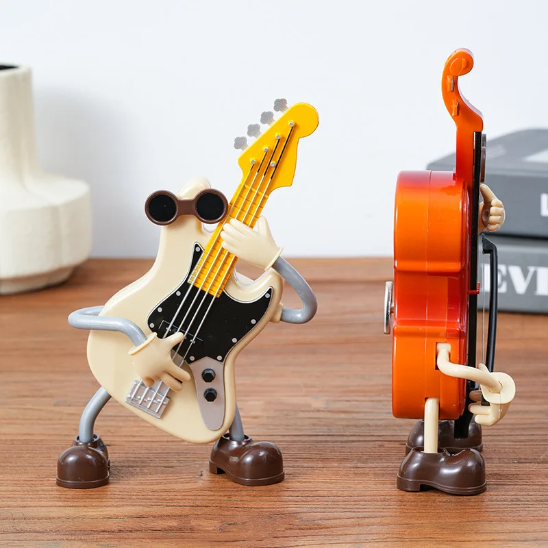 Creative Swinging Guitar Violin Music Box Birthday Gift Couple Festival Gift Living Room Ornament