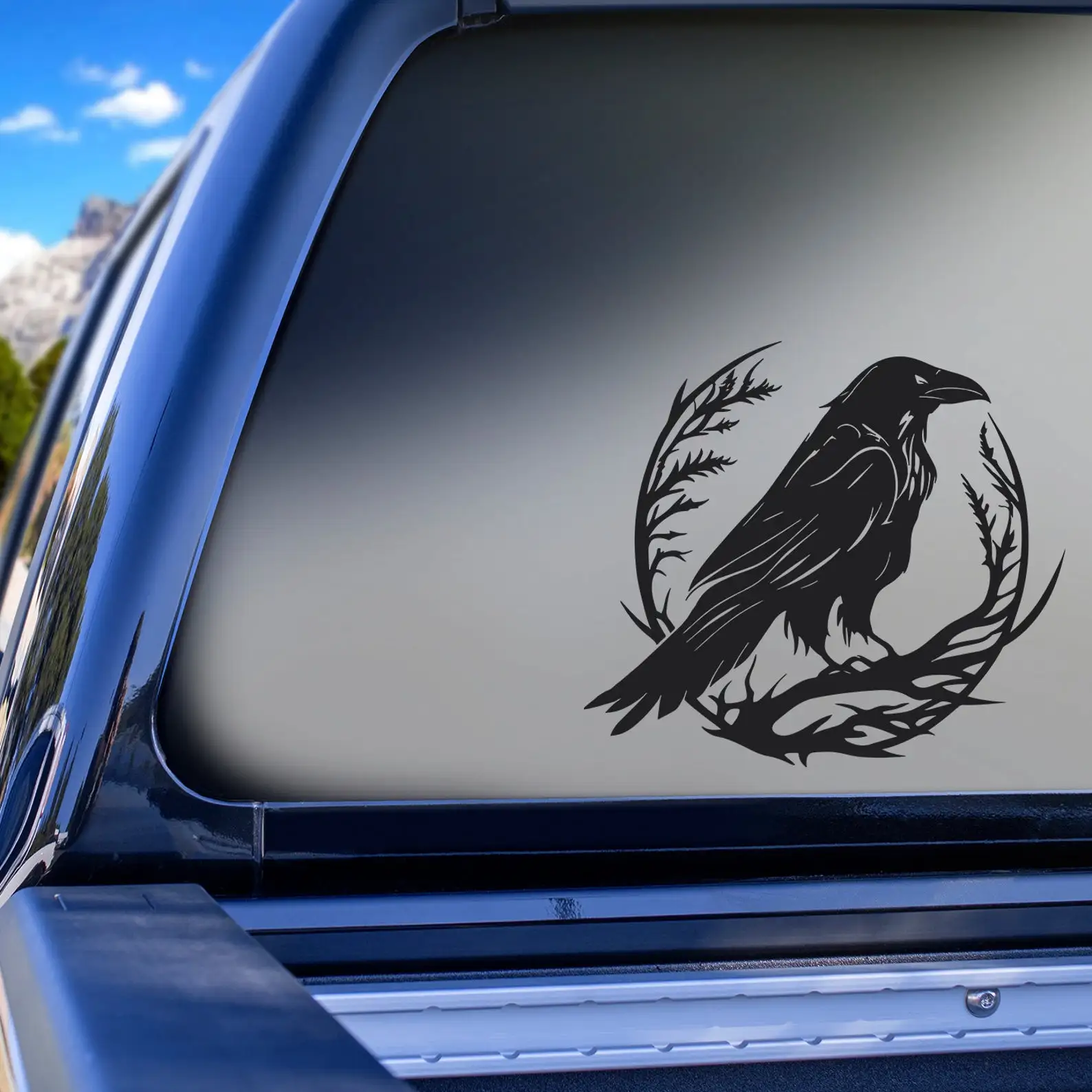 Black Crow For Car Sticker Anime Stickers Cover Laptop Decal Computer Decal Bumper Window Stickers Waterproof PVC Vinyl Decals