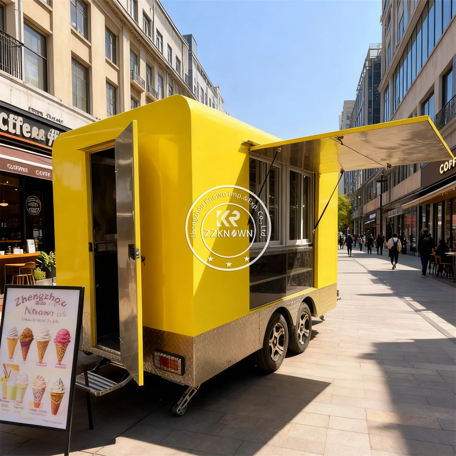 

Concession Food Trailer Mobile Ice Cream Cart Coffee Bar Fully Equipped Street Catering Trailer Fast Food Truck For Sale