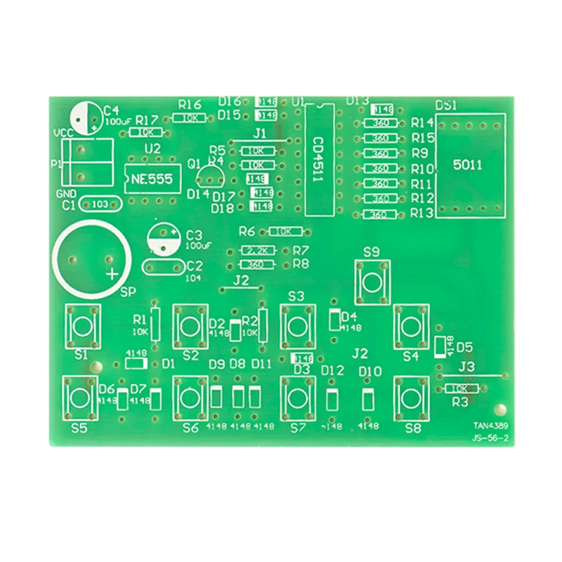 Eight-channel digital display answering machine kit DIY welding kit suitable for welding practice electronic skills competition