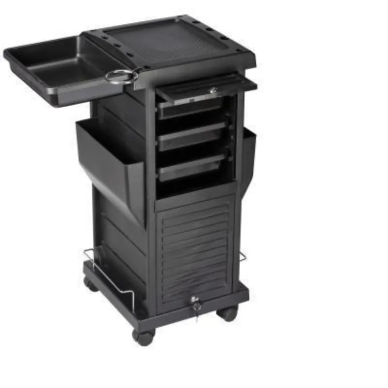 Hair tool cart Wood spray paint trolley Barber shop storage cart Perm and dye oil dye cream tool cart
