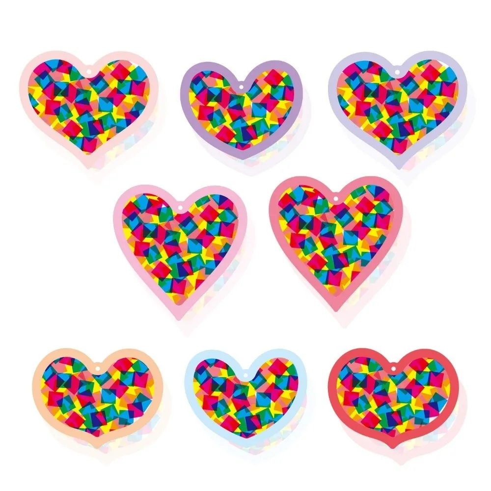 Creative Paper Cutting Kit Colorful Ability Training Handmade Suncatchers Craft Portable Interactive Window Cling Kit