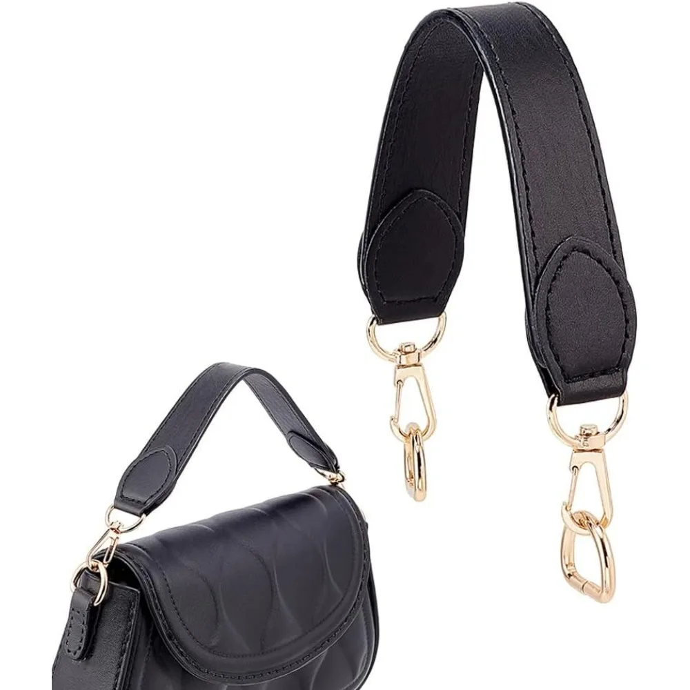 Short Leather Handbag Handle, 12.6 Inch PU Leather Purse Strap Wide Shoulder Bag Straps Replacement Briefcases Top Handle with