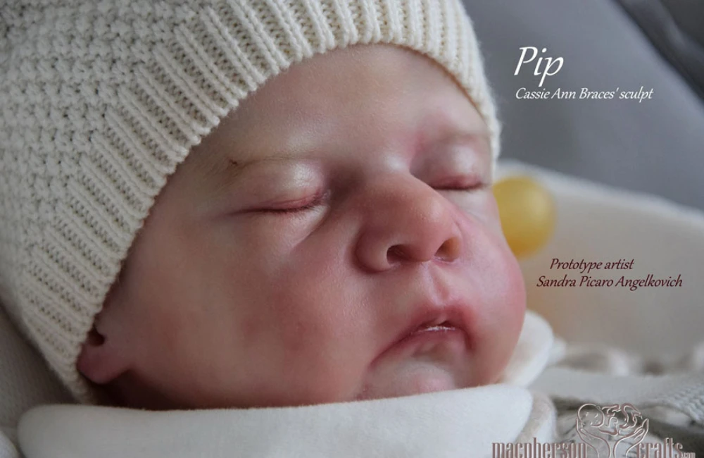 

16inch Reborn Pip Doll Kit Blank Mold Popular Soft Touch Lifelike Fresh Color Unpainted Unfinished Reborn Baby Doll Kit