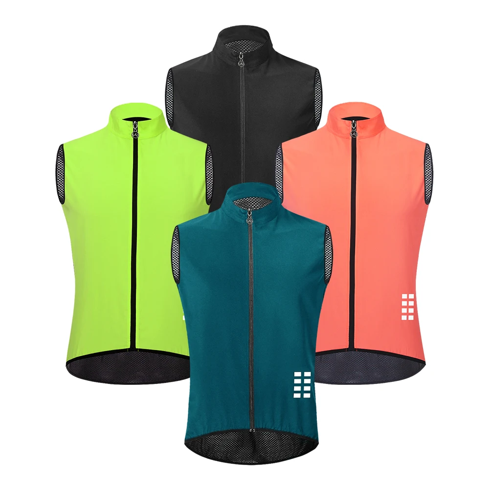 WOSAWE Windproof Cycling Vest Breathable Running Vest MTB Bike Bicycle Reflective Clothing Men Women Sleeveless Cycling Jacket