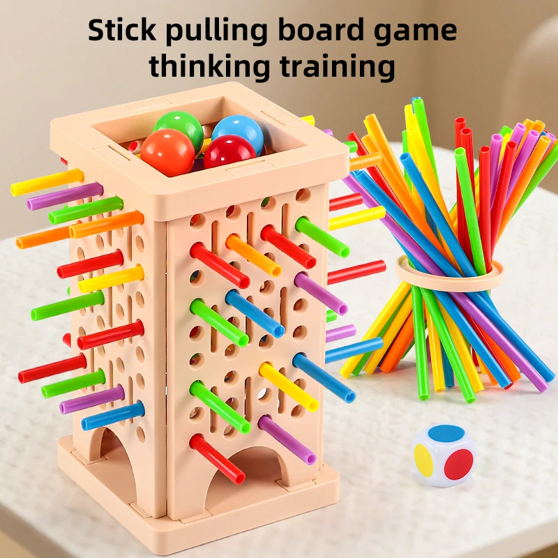 Double Play Stick-Pulling Game, Fun Tabletop Game for Family Gatherings, Parent-Child Interaction, Birthday Parties, Christmas Gifts, Halloween