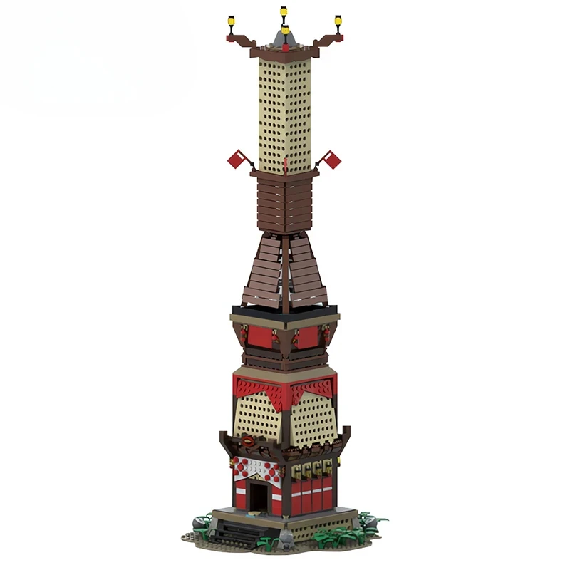 1662PCS MOC Game Collection Zeldaed Fortress Building Blocks Assemble Model MOC-150356 Skyview Tower House Brick Toy Gift