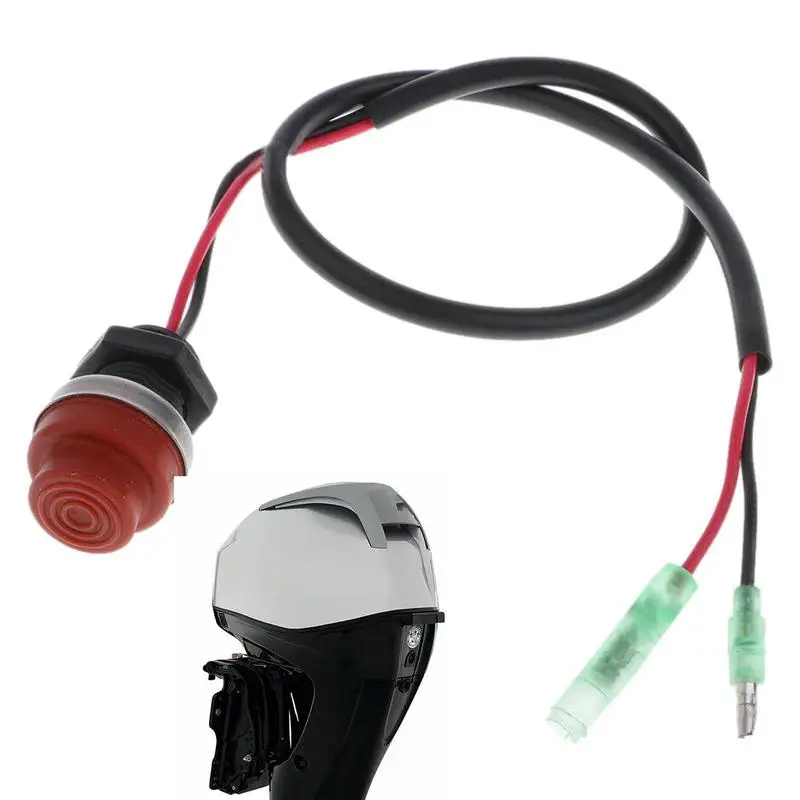 Universal Boats Outboard Switch Engine Motor Lanyard Kills Urgent Stop Button Safe Motorcycle Switch Boats Motors Outboard