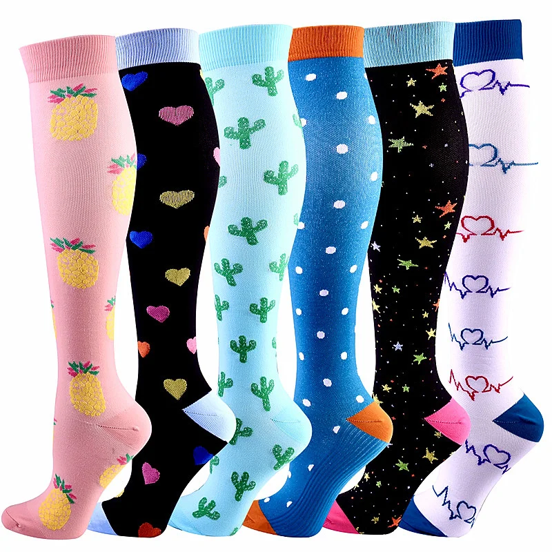 Compression Stockings Men Women Stocking Edema, Diabetes, Varicose Veins, Sport Socks Outdoor Pressure Running Compress Socks