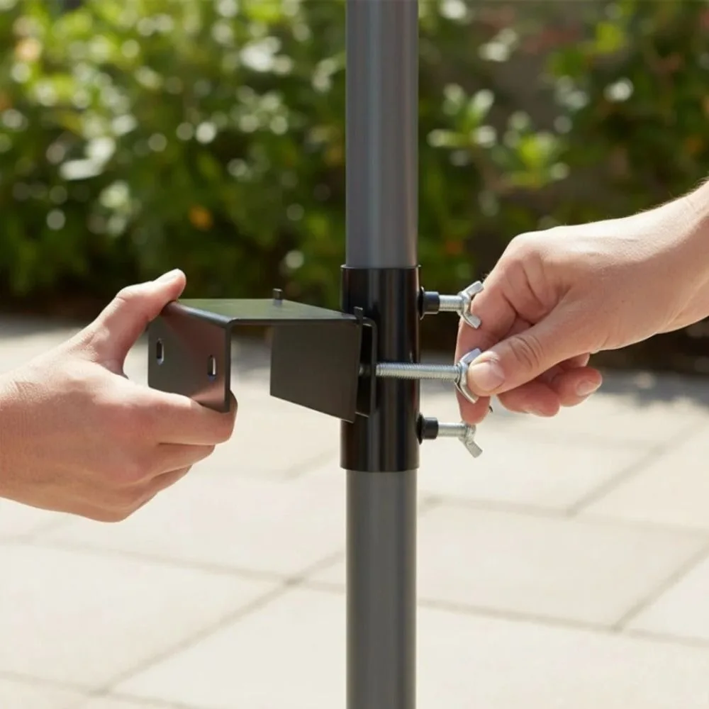 Adjustable Umbrella Clamp Bracket Anti-rust Easy To Install Patio Umbrella Holder Shock-proof Stable Umbrella Stands Chair