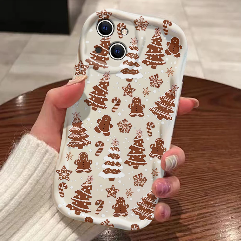 Casing Ponsel Pola Pohon Natal Mewah untuk Motorola Moto E14 G24 G75 G35 R13 G54 G34 G84 G53 G52 E22 Edge 50 Pro Ultra 4G 5G