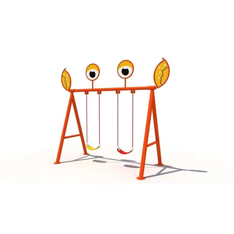 Children's Swing Set with Metal Frame and Plastic Seats for Kindergarten & School Outdoor Playgrounds