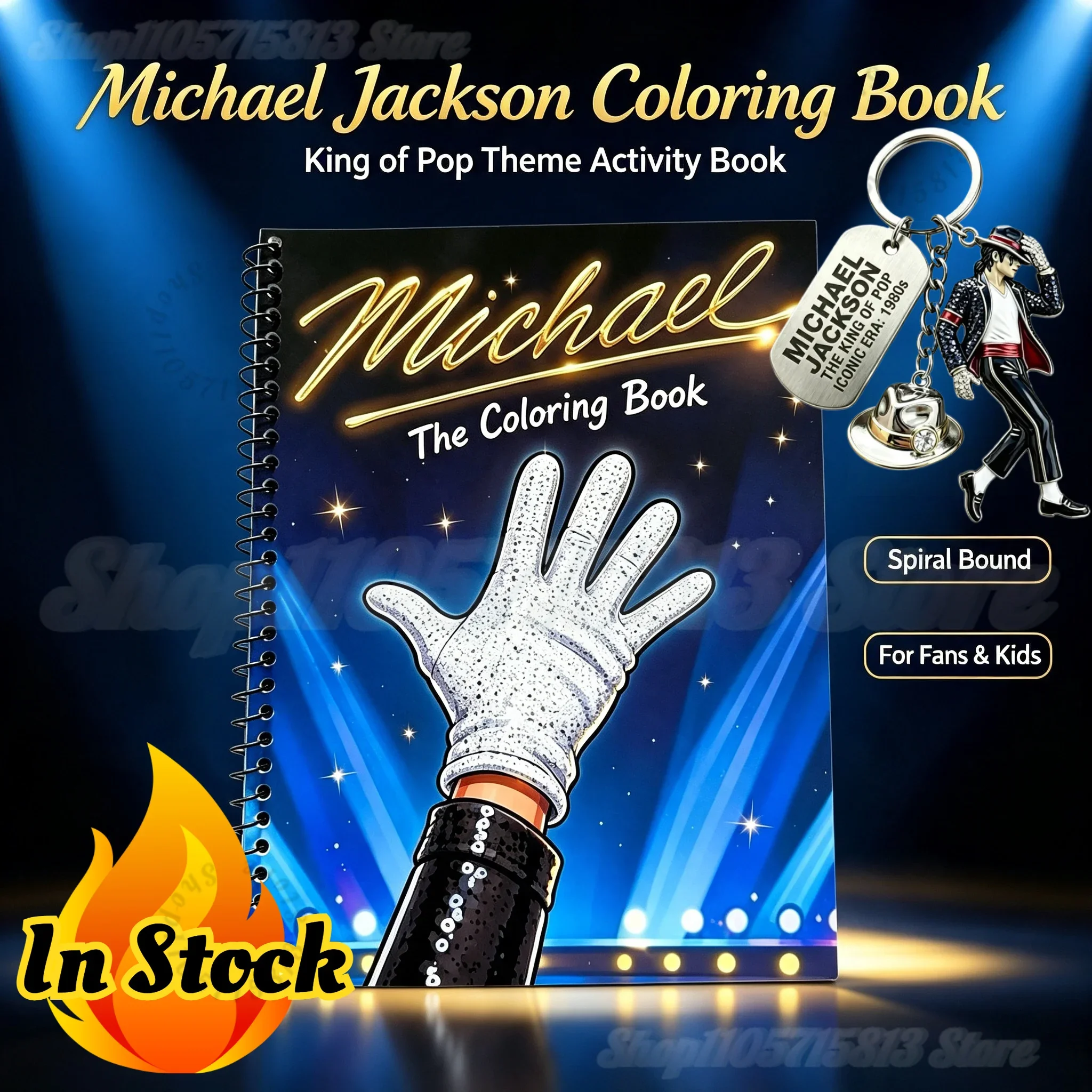 2026 Michael Jackson The Coloring Book,Pop Star Themed Coloring Book,Sketch Drawing Notebook, Music Fan Collection Gift view 2