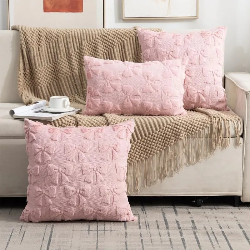 Feder-Wurfkissen, 45,7 x 45,7 cm, 1 Stück, samtweicher, moderner Stil, Schmetterlings-Palmenbaum, dekoratives Kissen, waschbar, unsichtbarer Reißverschluss