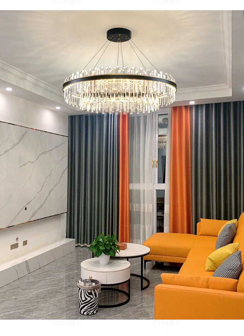 Dimmable LED Crystal Series Gold Black