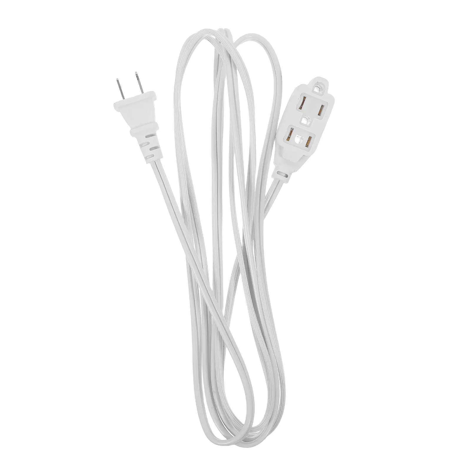 Power Strip Extension Cord 9 Outlet 2 Prong Polarized Flame Retardant PVC Insulated Space Saving Charging Station for Office