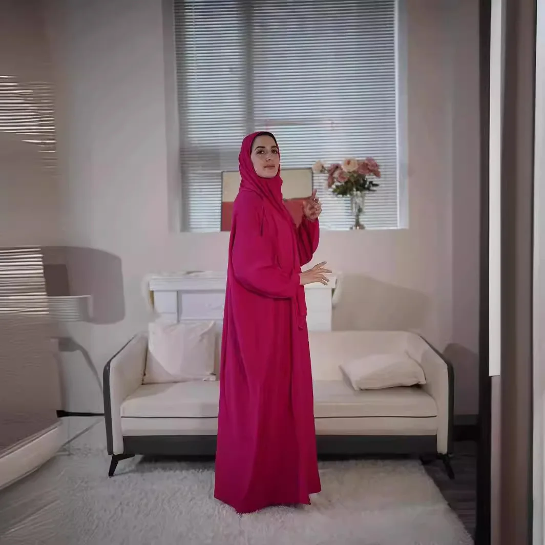 Islamic Mualim Fashion Abaya Clothing Abaya Women Muslim Dress Floral Eid Ramadan Free Size 2025 Prayer Dress