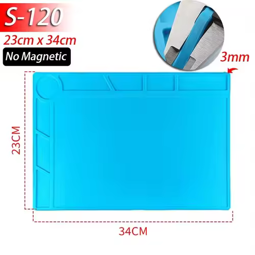 Soldering Station Mat Silicone Work Mat Heat Resistant 932°F Anti-Static Magnetic Mat for Electronic Phone Laptop Watch Repair - Image 7