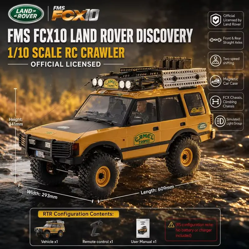Fcx10 1/10 Scale Camel Trophy Edition Off‑Road Rc Rock Crawler 4wd Remote Control Hobby Model Realistic Birthday Gift Toy