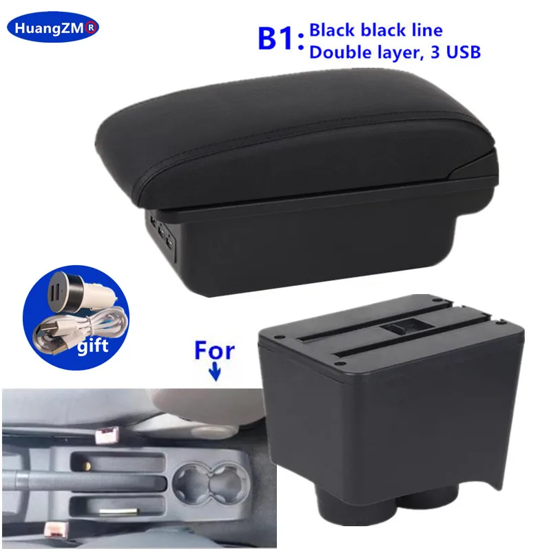 Voor Volkswagen Polo Armsteun doos Voor VW Polo 9N3 Mk4 Auto Armsteun doos 2002-2009 Interieur Retrofit opbergdoos auto accessoires