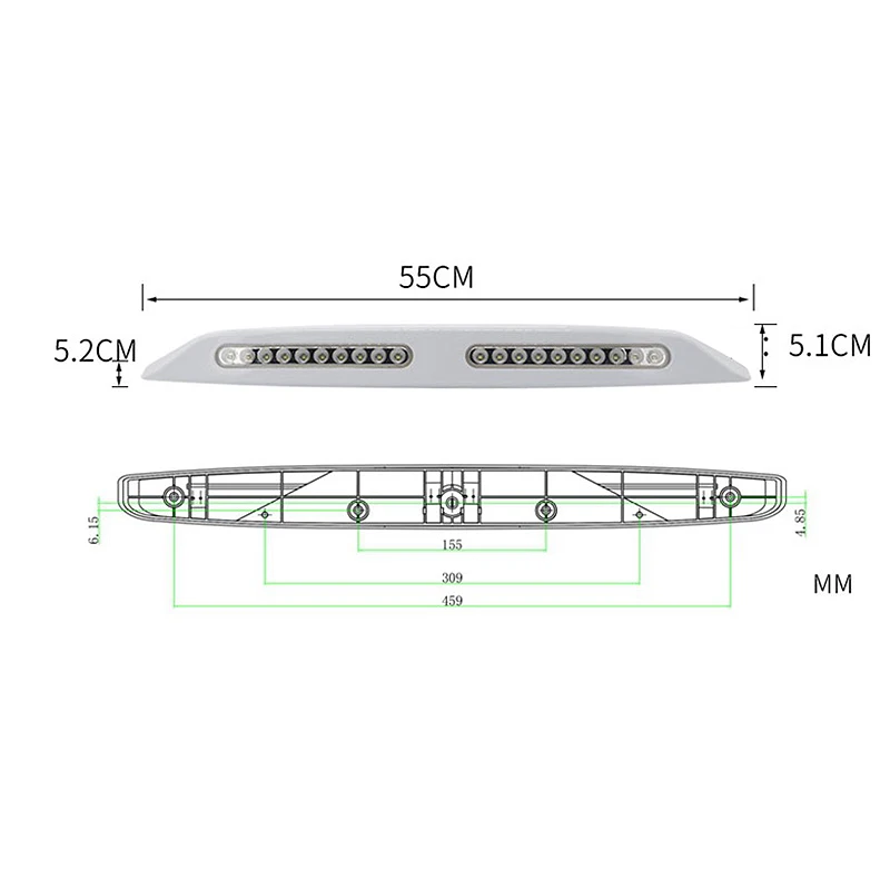 New 12V RV Awning Light 20 LED Marine Caravan Camper Exterior Porch Lamp White For RV Marine Caravan