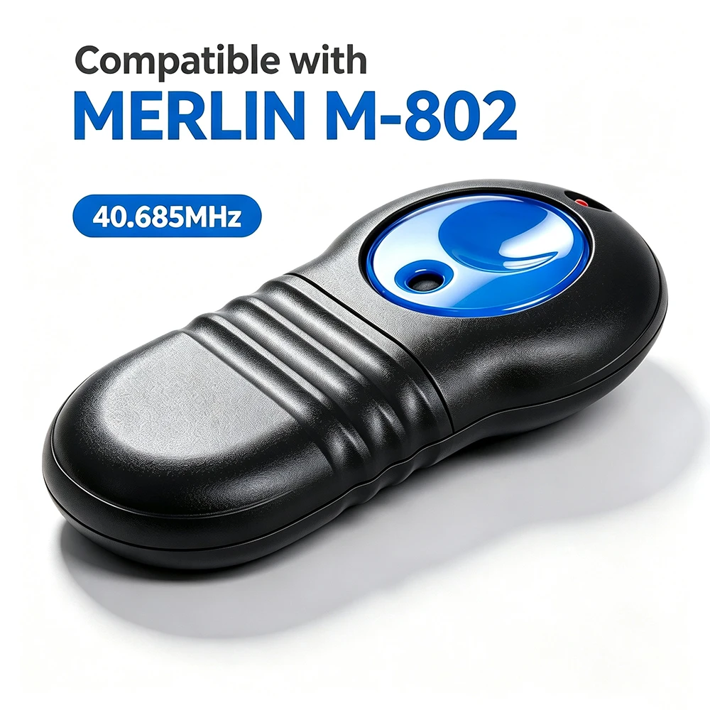 For Merlin M802 40.685MHz 12 Dip Switch M-802 SMALL M804 M2100 M800 LIFTWAY 30233 Garage Door Gate Opener Remote Control 40MHz