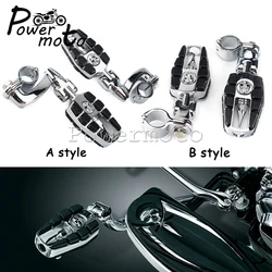 Motorcyle Highway Foot Pegs Engine Guard Zombie Skull Footpeg 1-1/4 