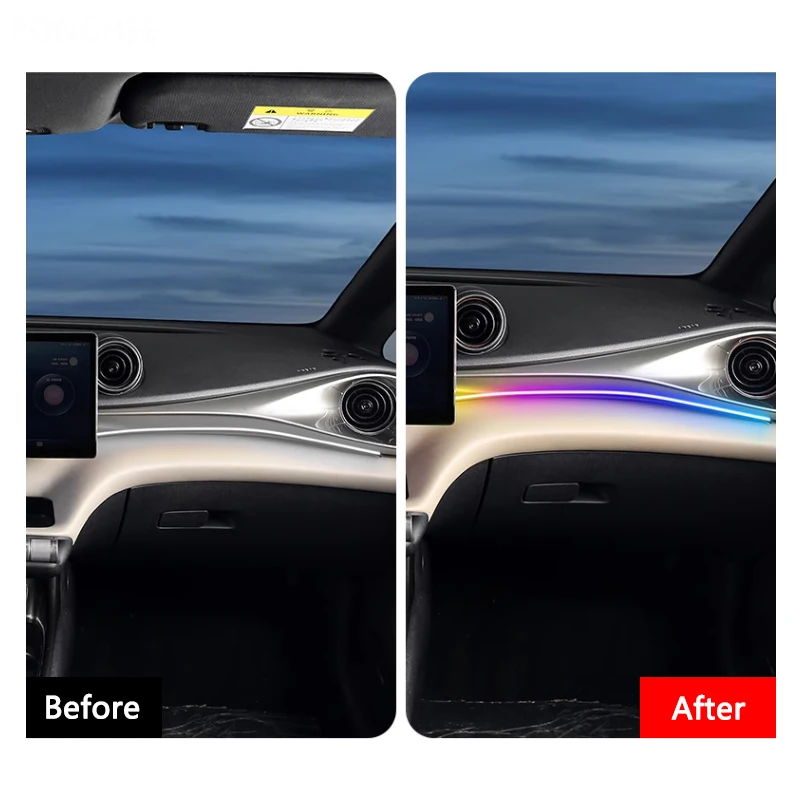 New For BYD Dolphin 2023-2024 Car Atmosphere Light Article LED Lights Decorate Atmosphere Neon Interior Lights RGB Auto Supplies
