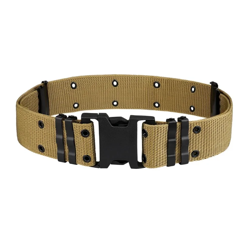 Mens Airsoft Military Tactical Belt Unisex Durable Hunting Outdoor Utility Adjustable Waistband Waist Support Training Belts