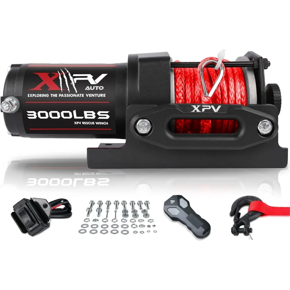 

Электрическая лебедка 12 В постоянного тока для внедорожников, водонепроницаемая и совместимая с UTV, квадроциклами и лодками, с беспроводным и проводом R