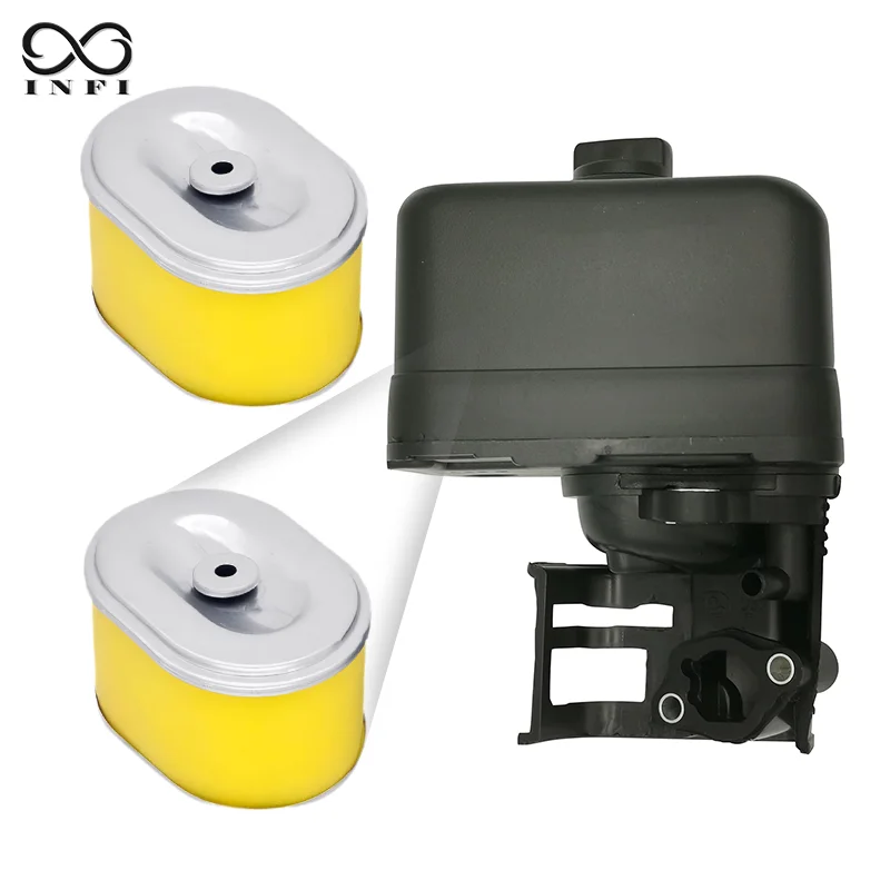 Air Filter Housing Assembly with 2 Air Filter Elements, Dual Element Type Compatible with Honda GX Series Engines, Lawn Mowers